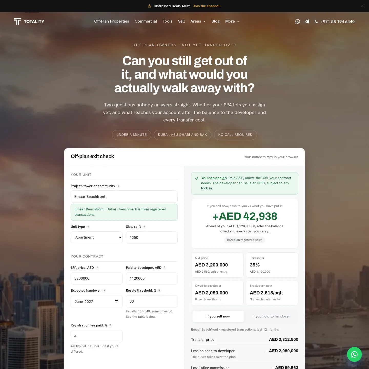 Real estate website design, desktop