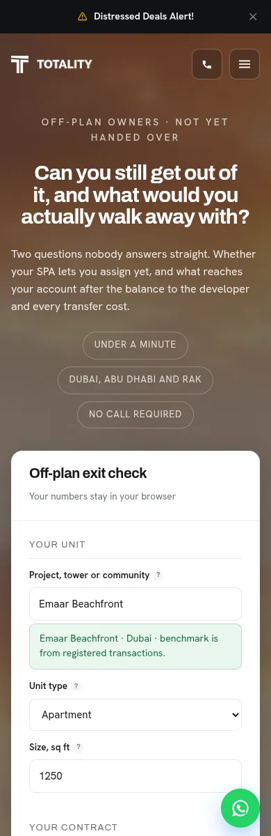 Real estate website design, mobile