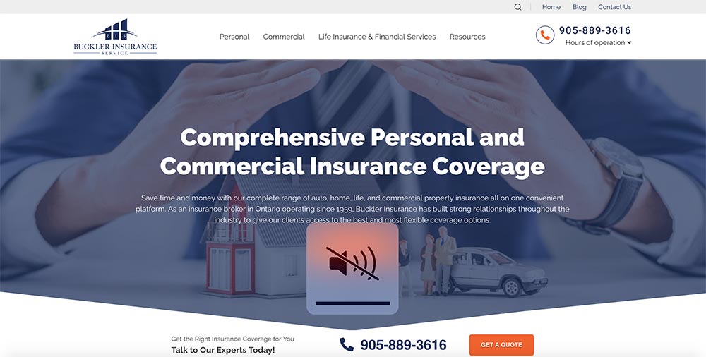 Buckler Insurance Web Design - Insurance Company Web Design