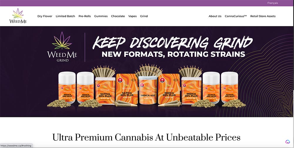 WeedMe Web Design - Cannabis Company Web Design