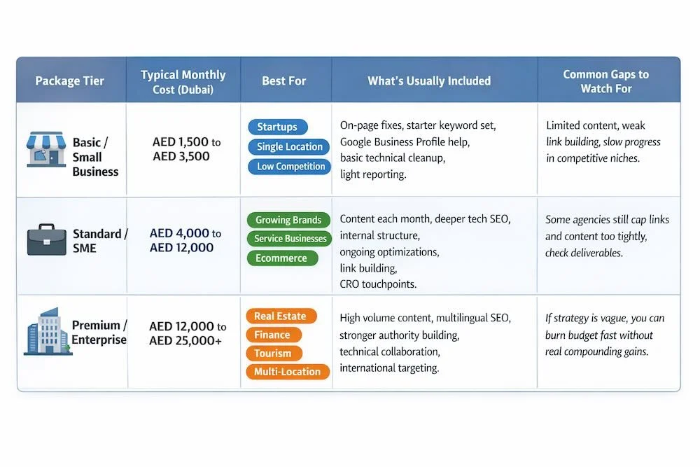 SEO cost in Dubai