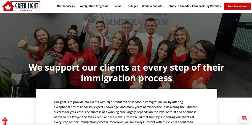 Green Light Canada Web Design website design by 2Marketing