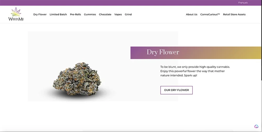 WeedMe Web Design – Cannabis Company Website Design website design by 2Marketing