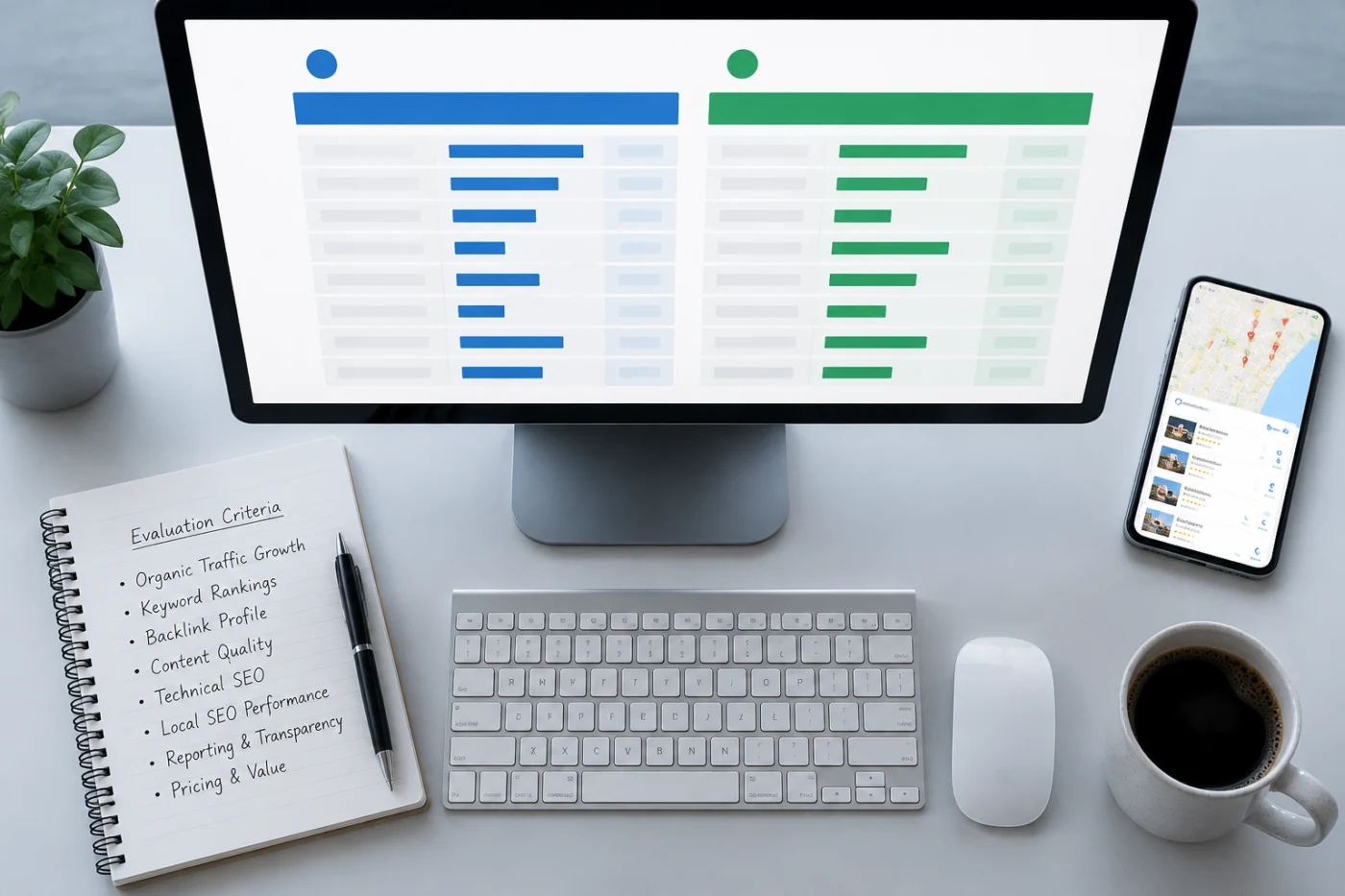 Side-by-side comparison table of the best SEO agencies in Toronto for 2026